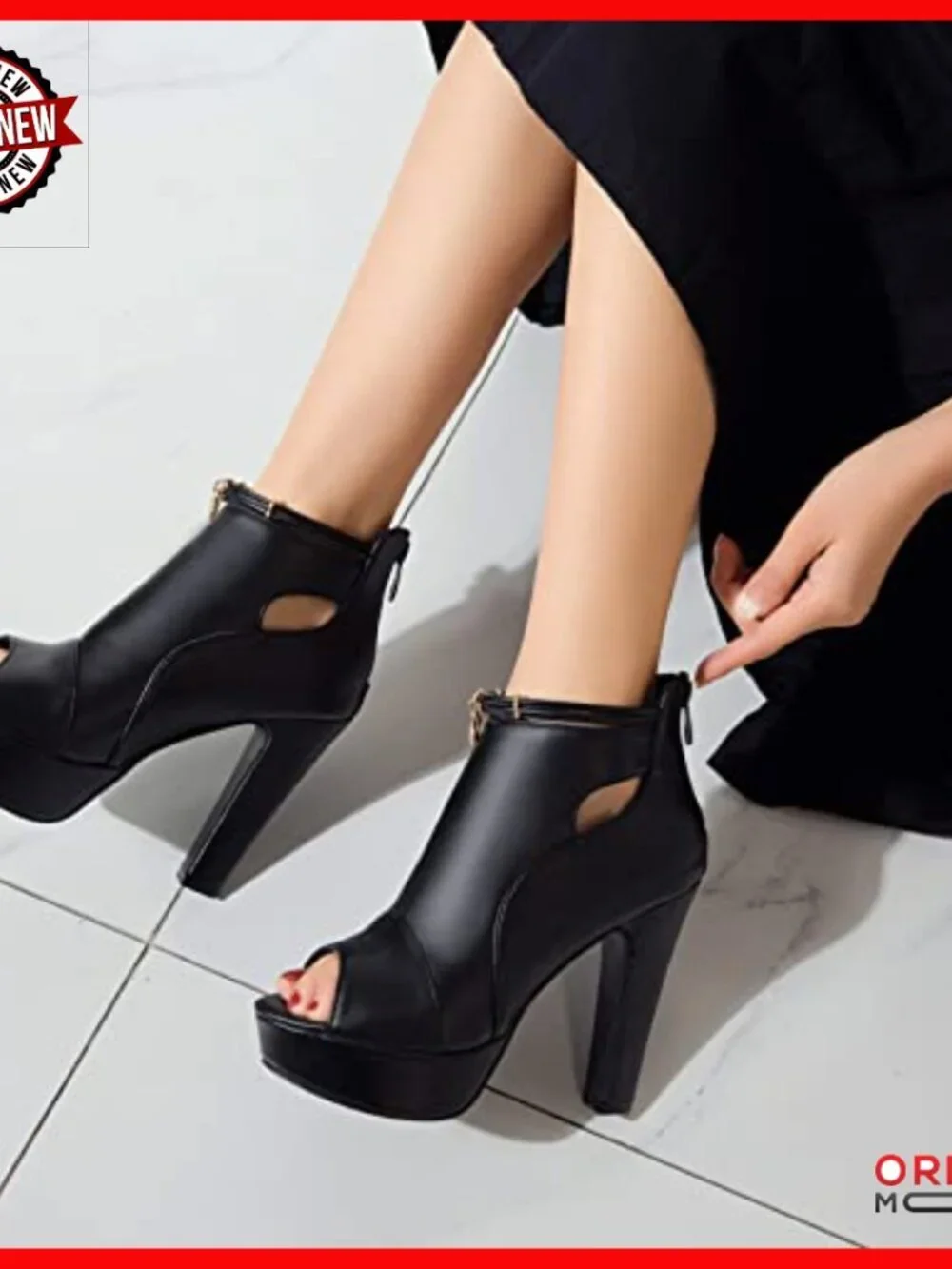 Peep-Toe Sandals with 4.5